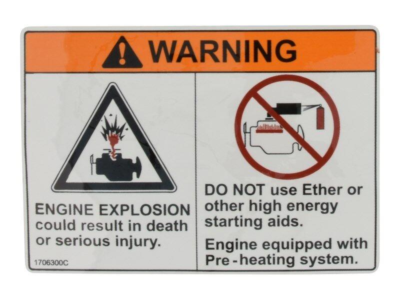 1706300 Ether Warning Decal