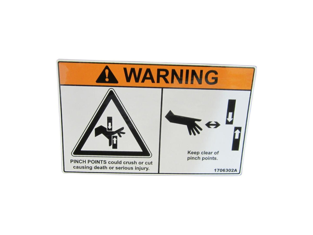 1706302 Decal Pinch Point Boom Holes