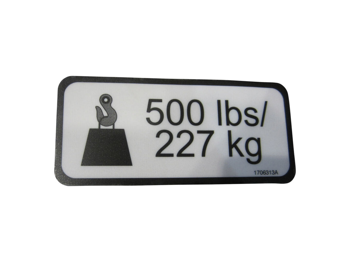 1706313 Decal, Hook Capacity | JLG