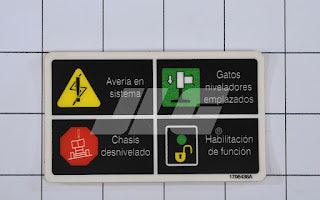 1706436 Decal, Plf Legend | JLG - BHE Parts Store