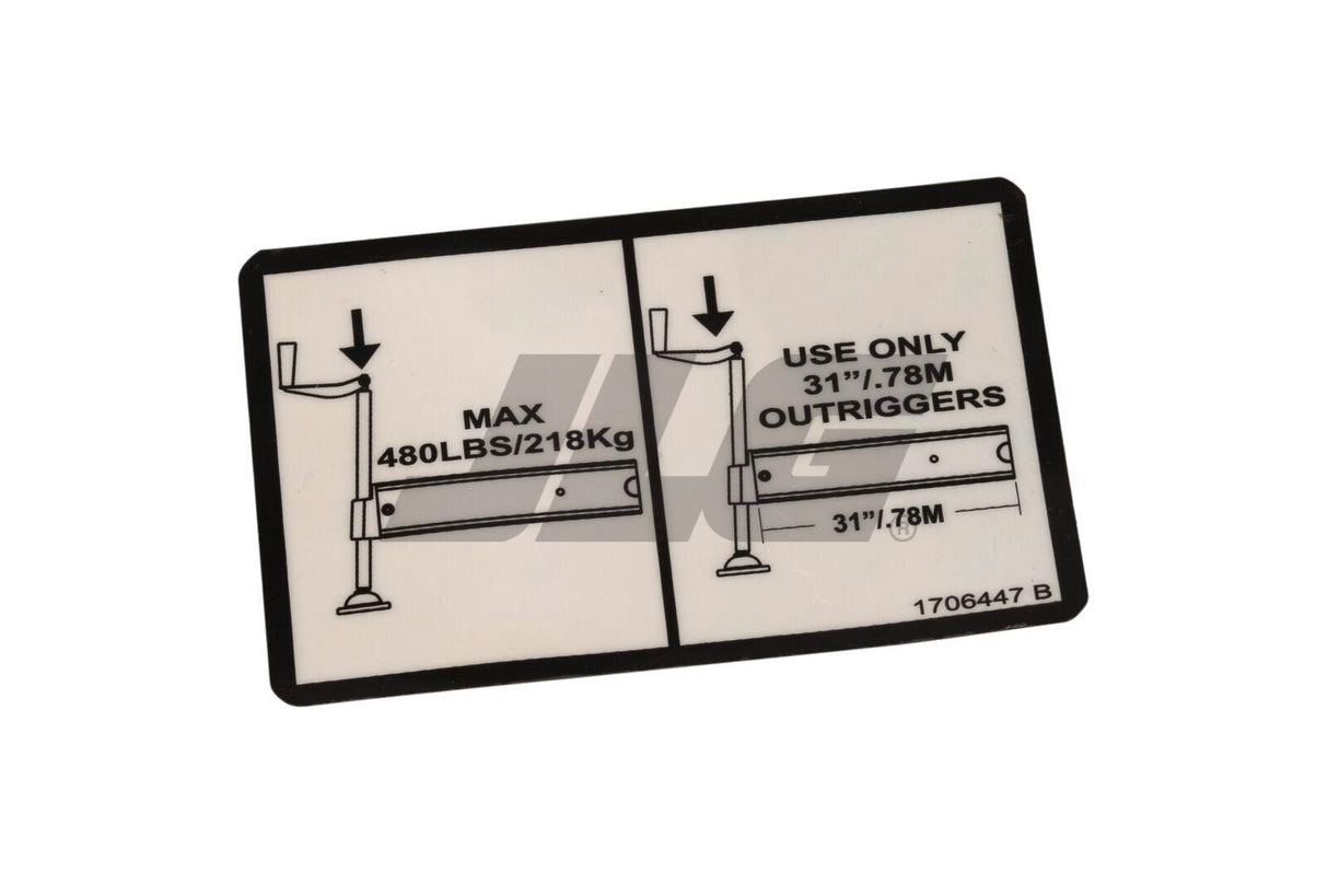 1706447 Max Load Decal