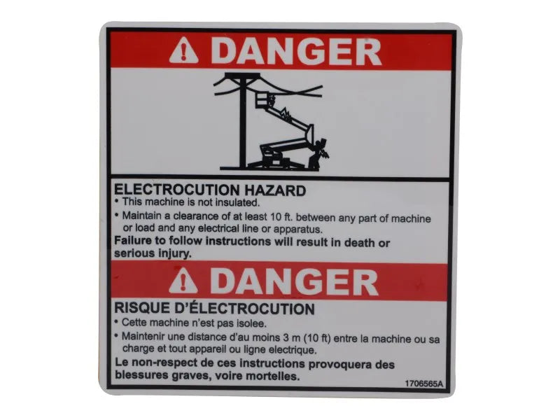 1706565 Decal, Electrocution | JLG