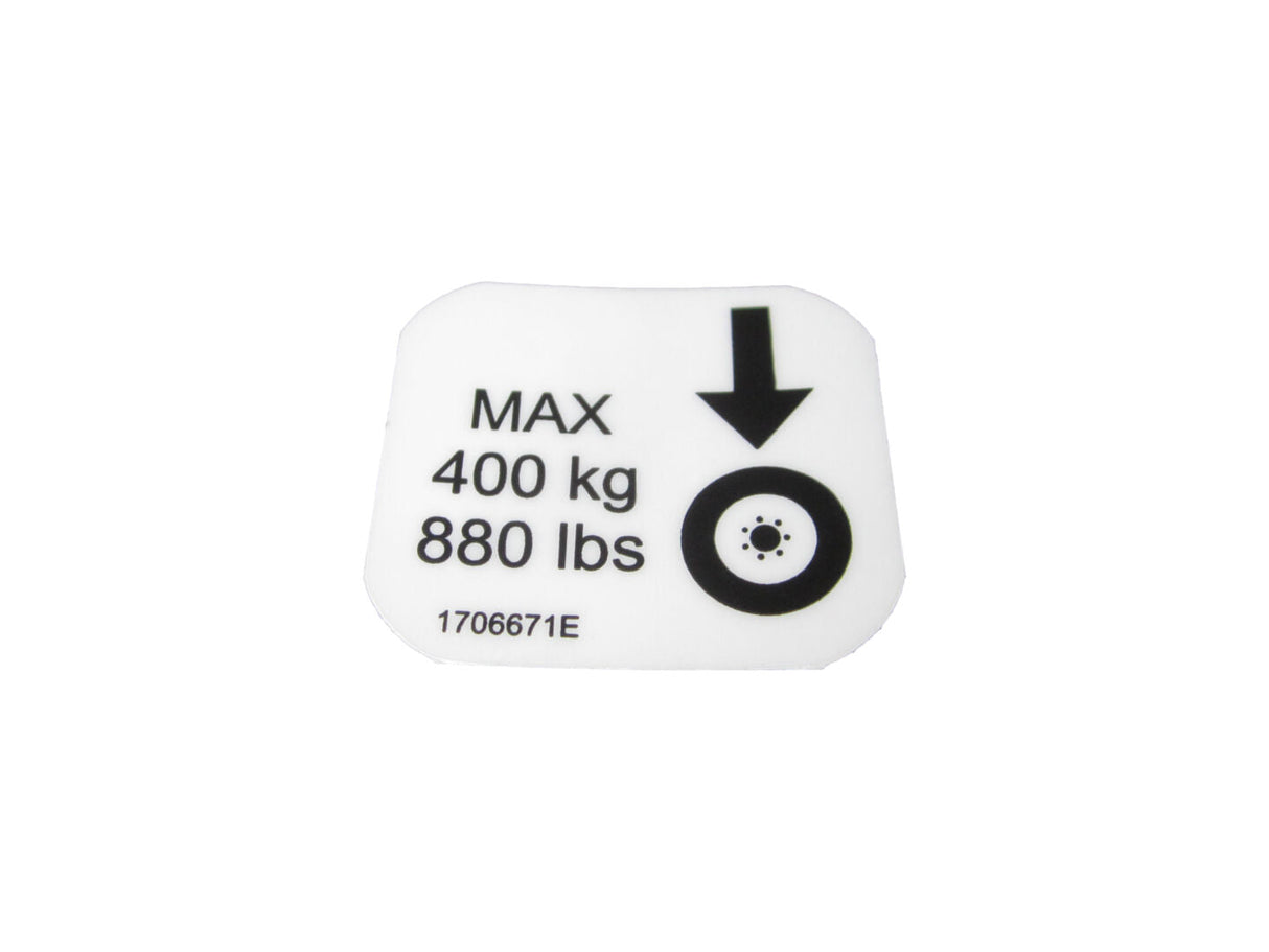1706671 Decal, 1230Es Wheel Load | JLG