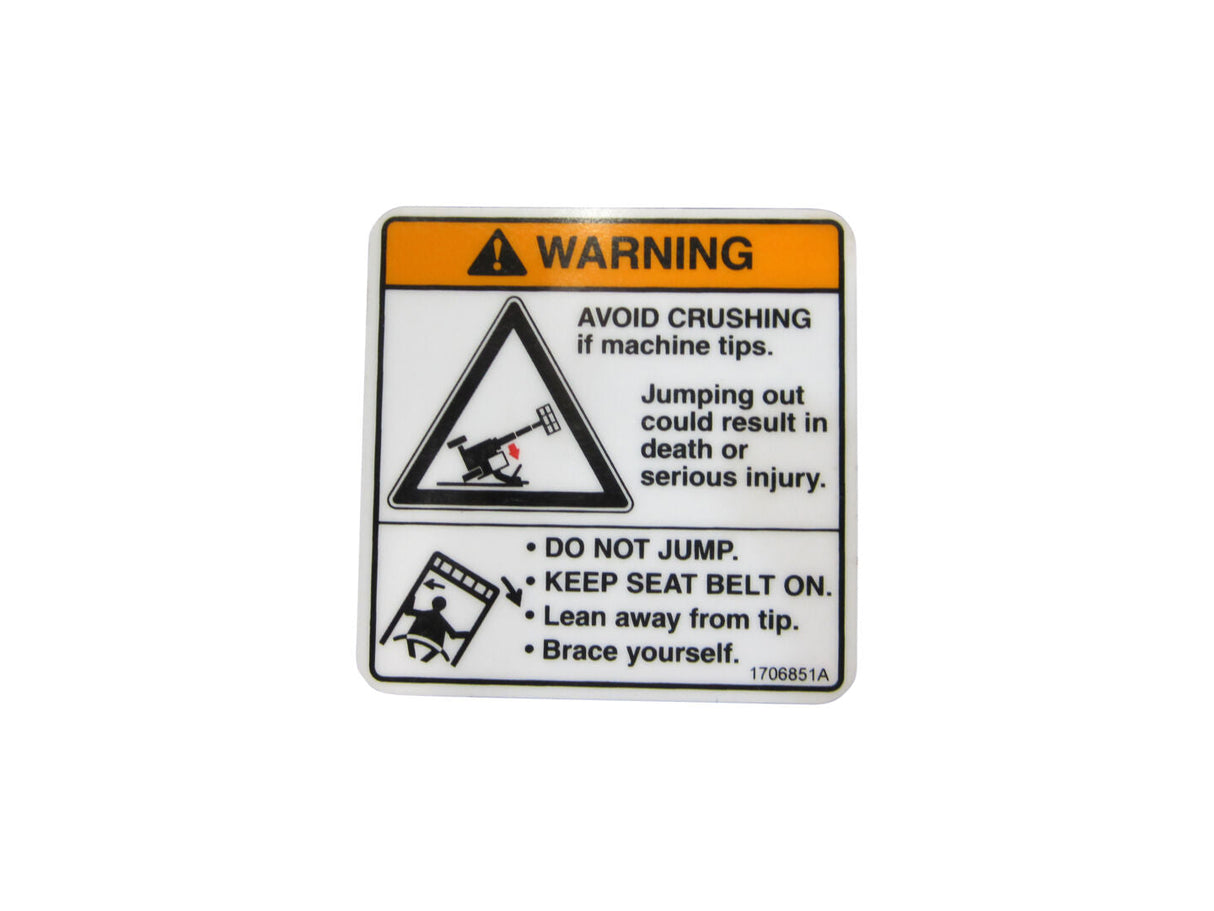 1706851 Decal, Warning Do Not Jump | JLG