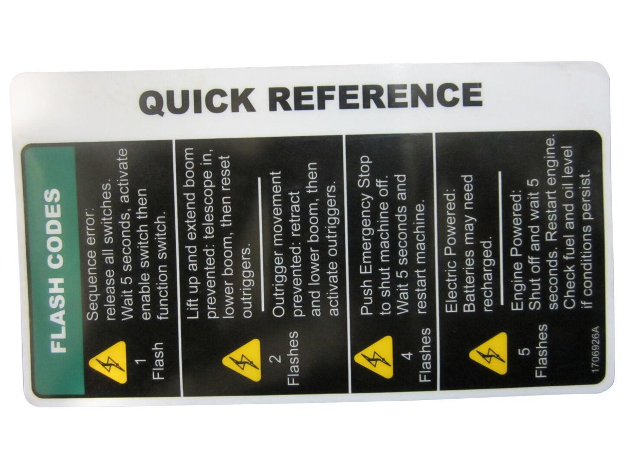 1706926 Decal User Flash Codes