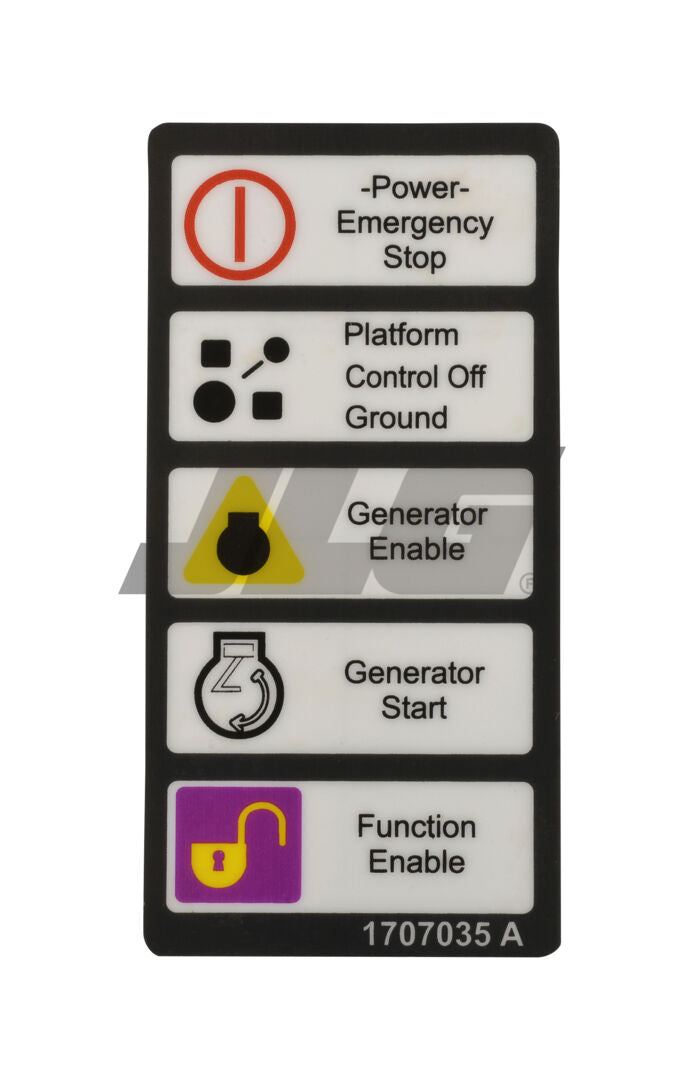 1707035 Decal, Legend | JLG