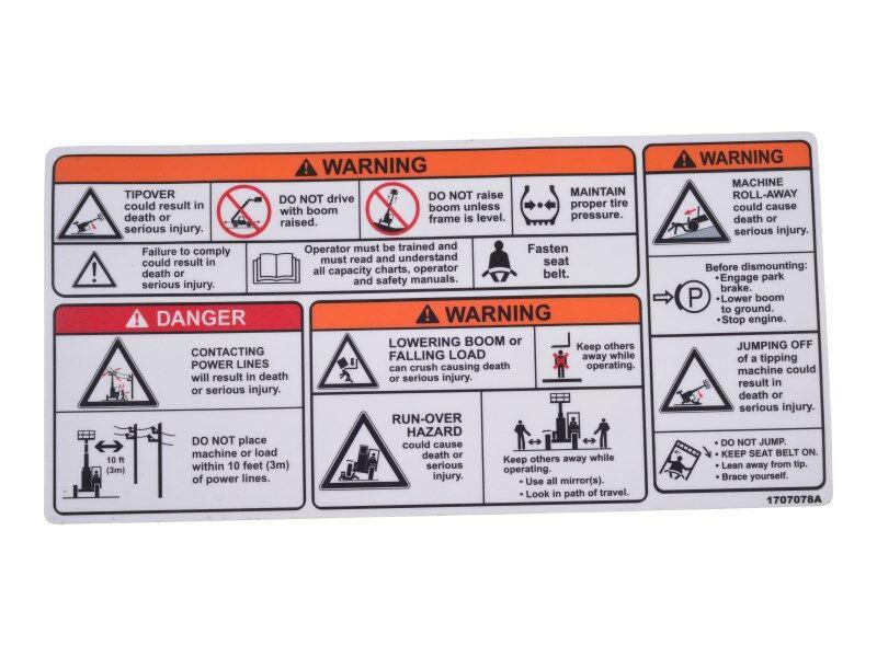 1707078 Decal Warning Cab