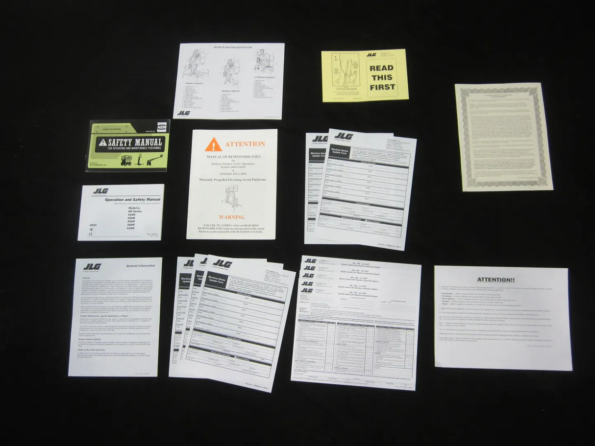 Part Number 2890215 Kit(Service) Manual Pkg Kit fits JLG