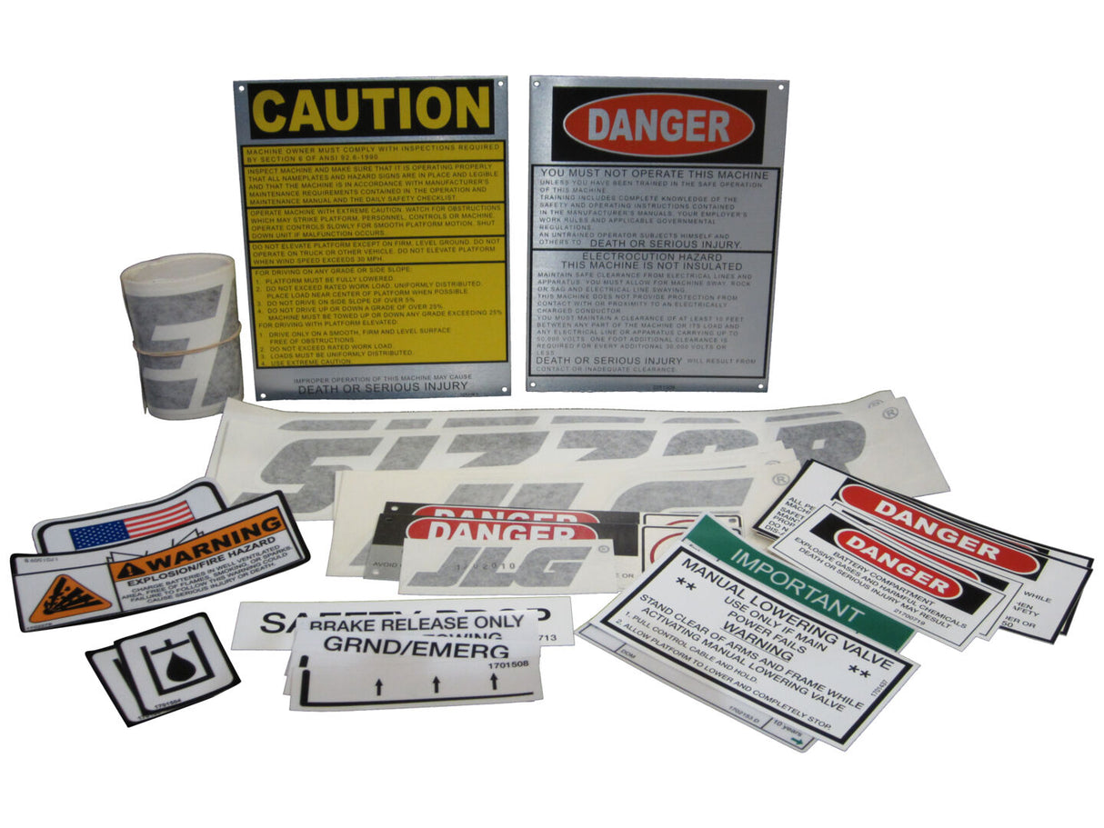 2900810 Kit de calcomanías Cm20/25 (negro/blanco) | JLG