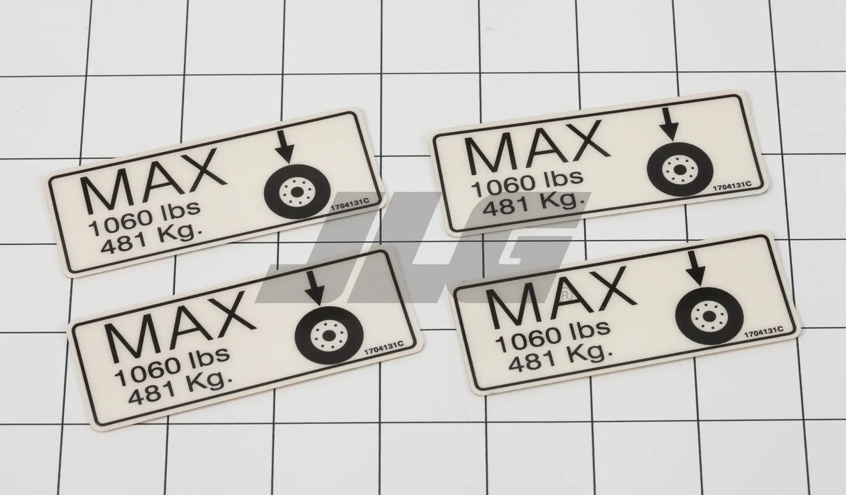 2901699 Decal, Max Tire (D/C/E/L/A/B/J) | JLG