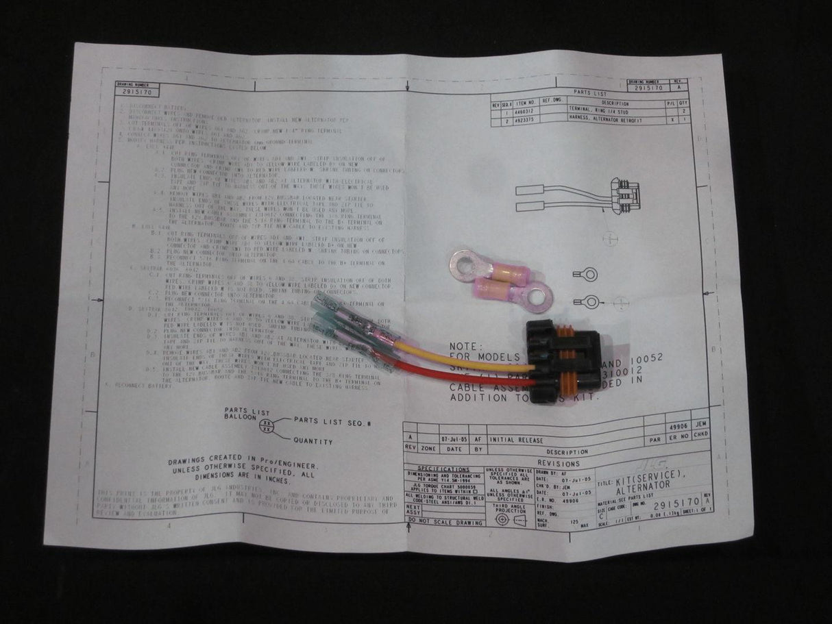 2915170 Kit (Service), Alternator | JLG - BHE Parts Store