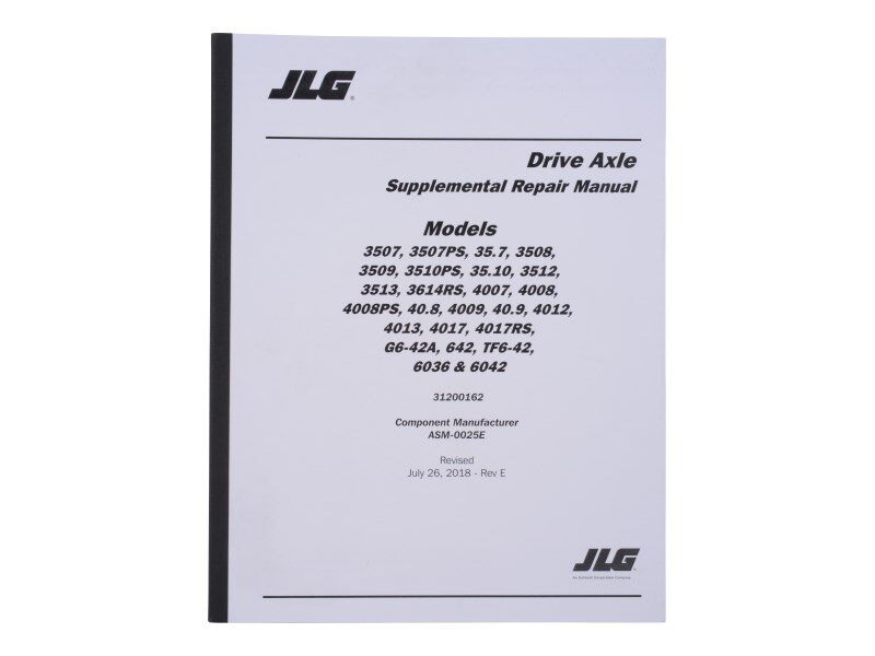 31200162 Dana-Spicer Axle Manual | JLG