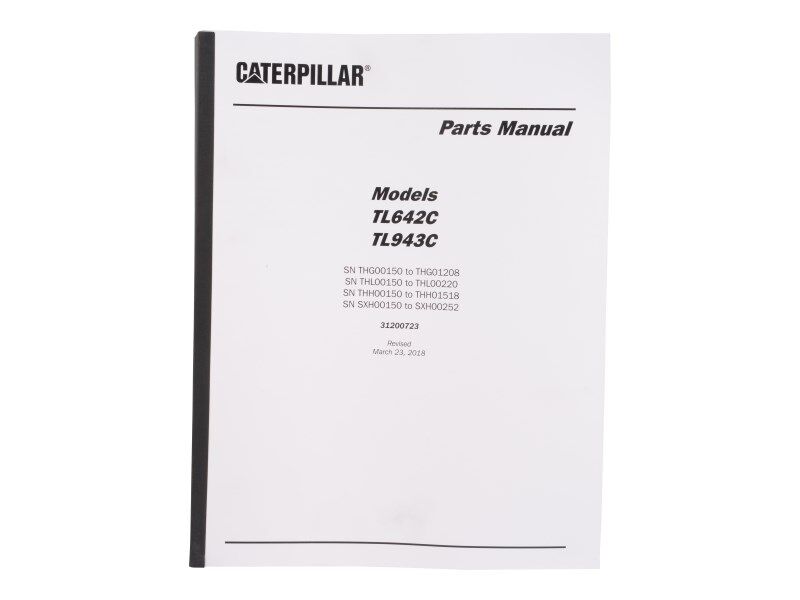 Part Number 31200723 TL642C, TL943C Parts Manual fits JLG