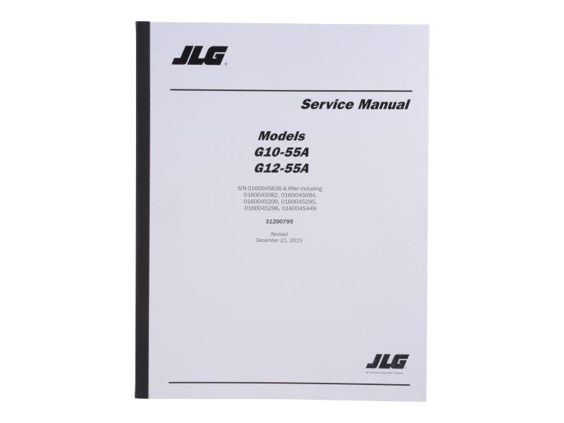 Part Number 31200795 G10/12-55A C Serv Mnl fits JLG