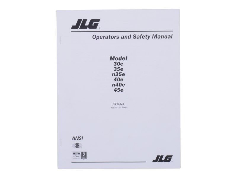 Part Number 3120742 Manual, 30/35/40/45E Operator fits JLG
