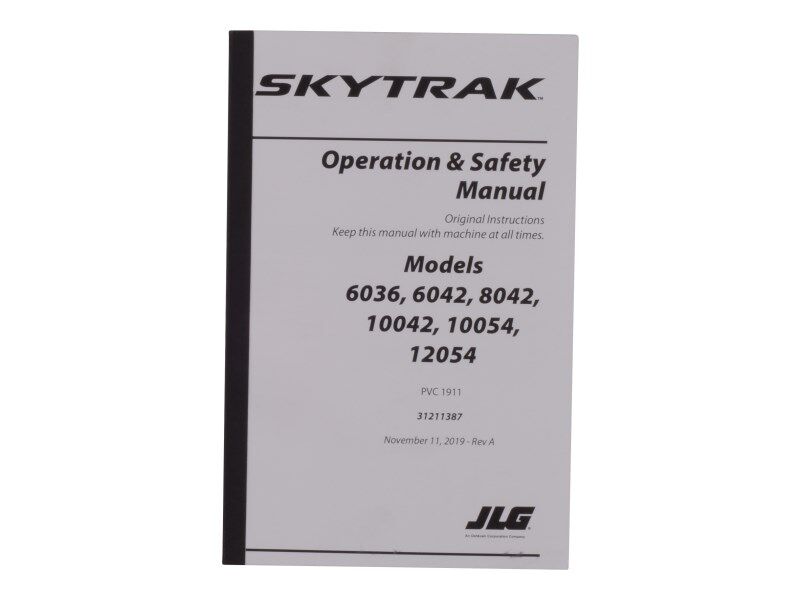 31211387 Manual, Operator, 6036-10054 English | JLG