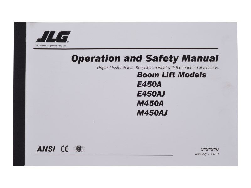 Part Number 3121210 E/M450 Gbl Op Prior S/N189898 fits JLG