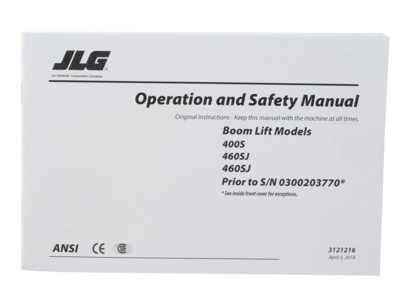 3121216 Manual, 400S Global Operators | JLG - BHE Parts Store