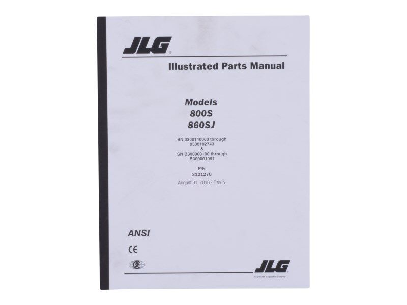 Part Number 3121270 Mnl, 800/860SJ Global Parts fits JLG