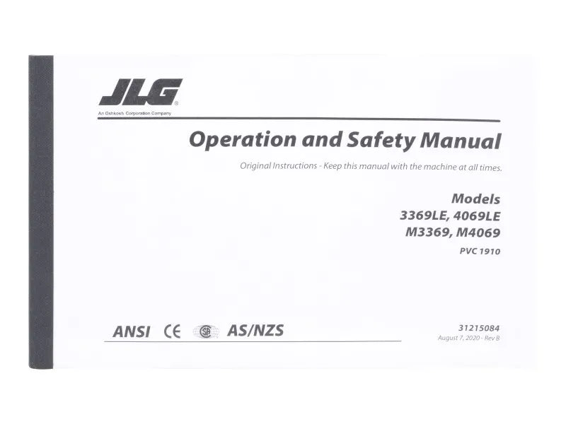 31215084 Manual, Operator 3369-4069Le | JLG