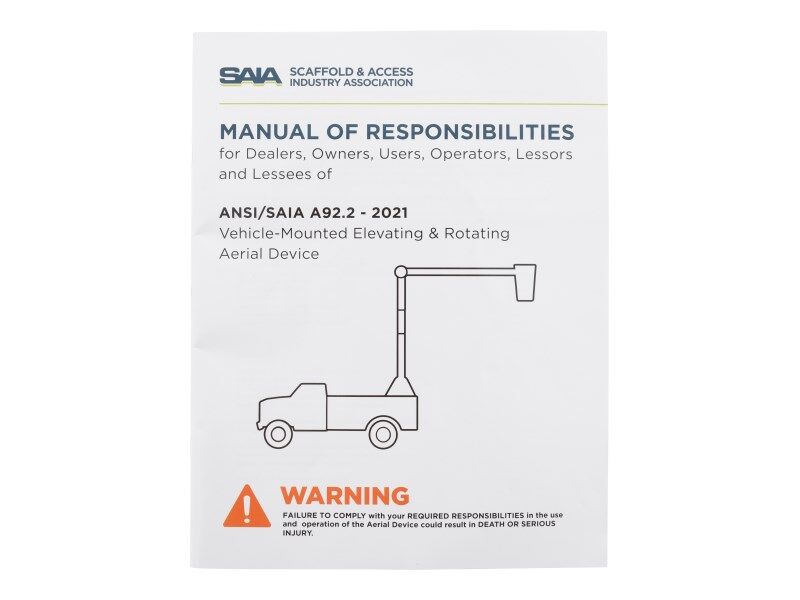 31215495 Manual, Ansi Manual 92.2 2021 | JLG