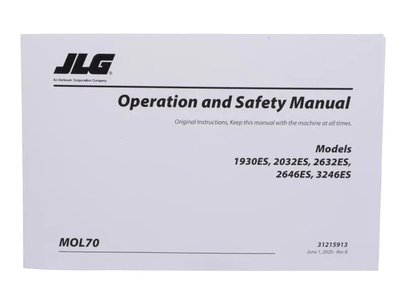 31215913 Manual, Operator Es Mol | JLG
