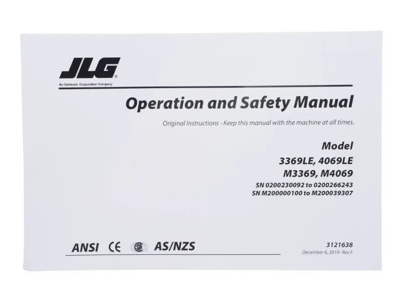 Part Number 3121638 33/4069Le Gbl Op fits JLG