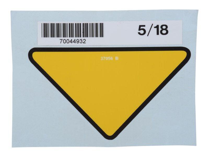 37056 Yellow Triangle Decal