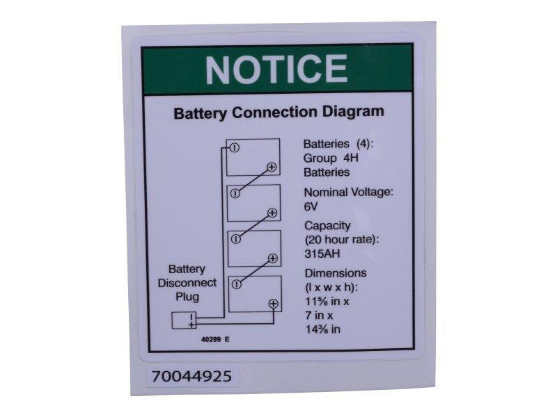 40299 Battery Notice Decal
