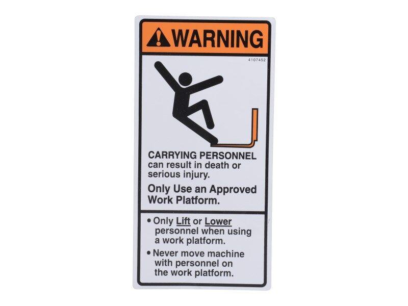 4107452 Falling Warning Decal