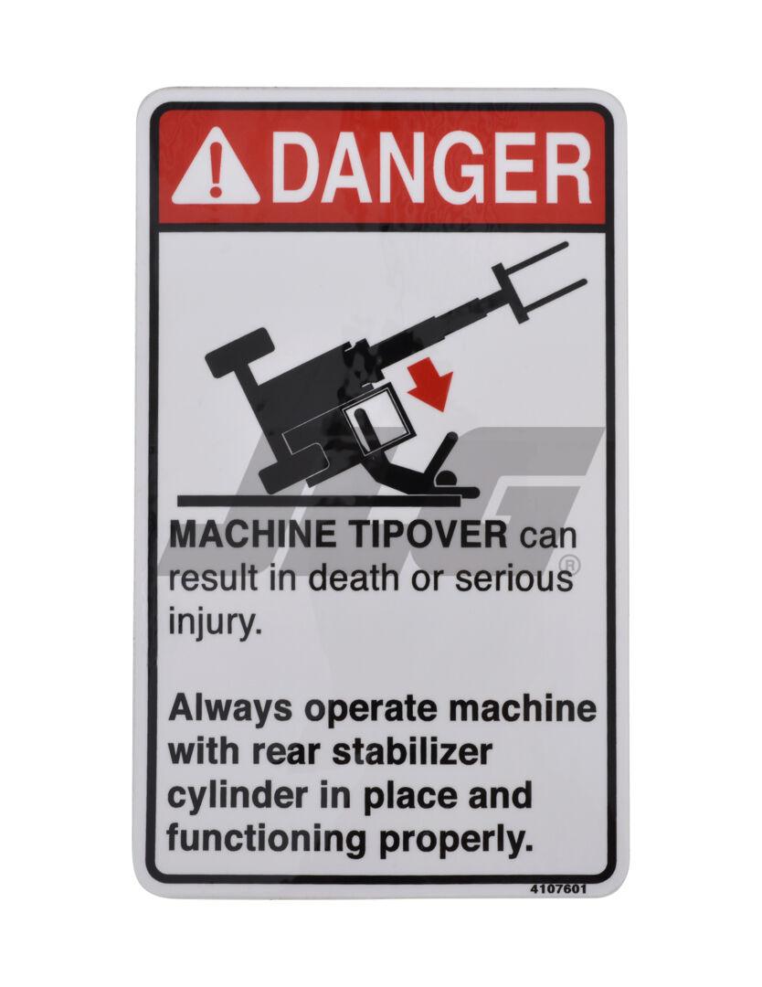 4107601 Decal Rear Stabilizer Danger