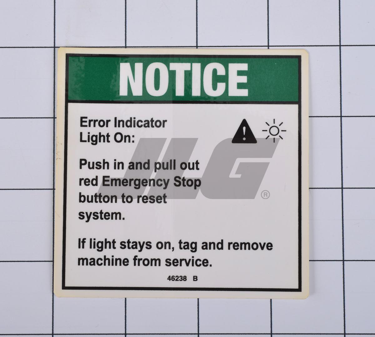 46238 Error Light Notice