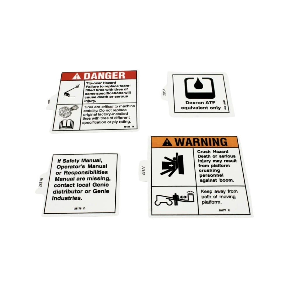 Part Number 62439GT Decal Kit Safety/Inst Super fits Genie