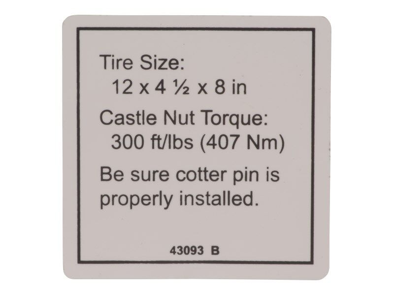 Part Number 70040440 Tire Specs fits JLG