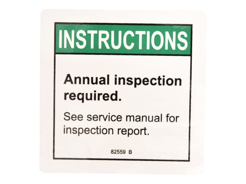 Part Number 70040466 Instruct Annual Insp Req fits JLG