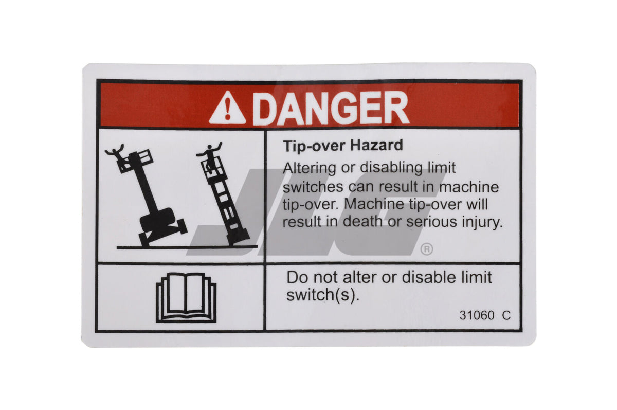 Part Number 70040467 Danger Do Not Alter Swtc fits JLG