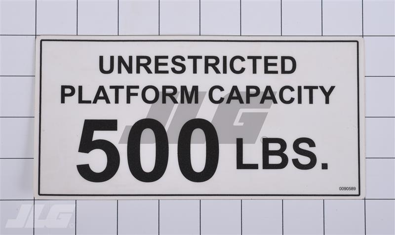 90589 Decal Platf Capacity 500 | Snorkel - BHE Parts Store