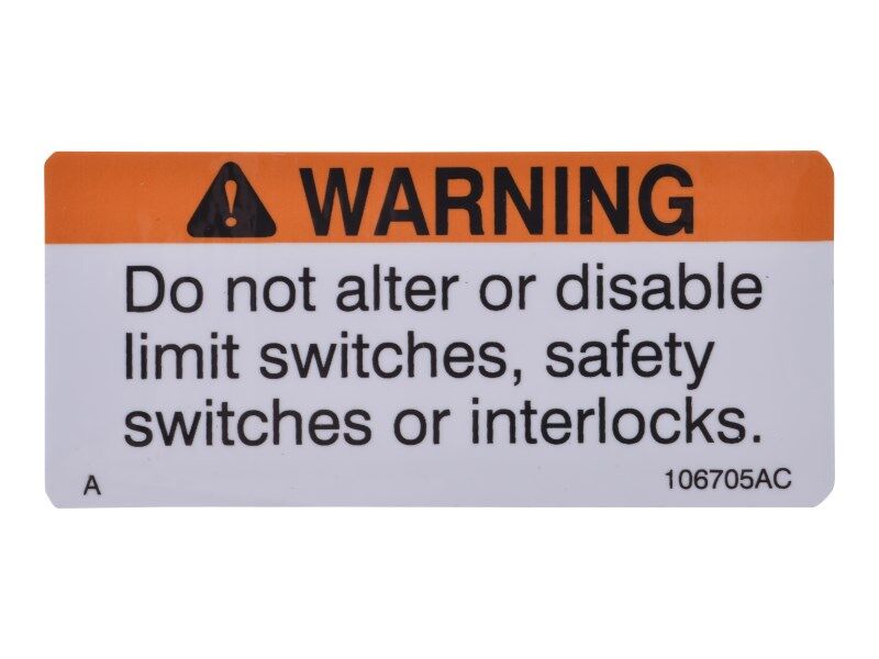 70040633 Decal, Do Not Alter | JLG