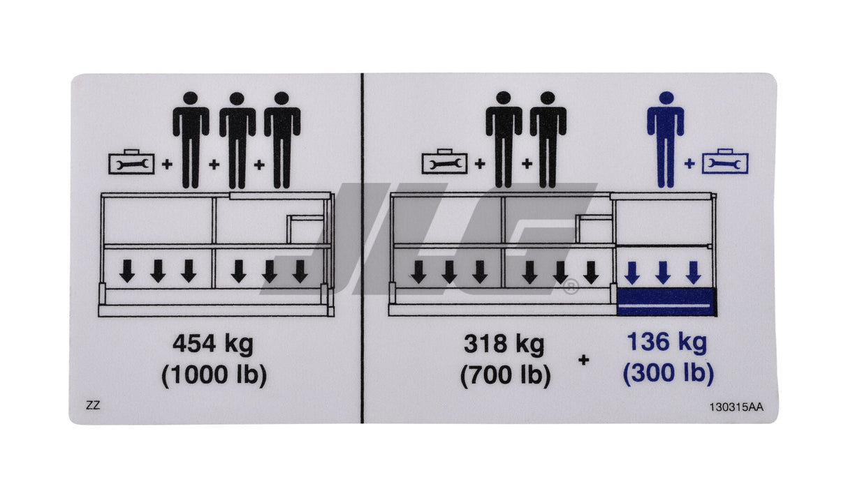 70040653 Decal, Capacity | JLG