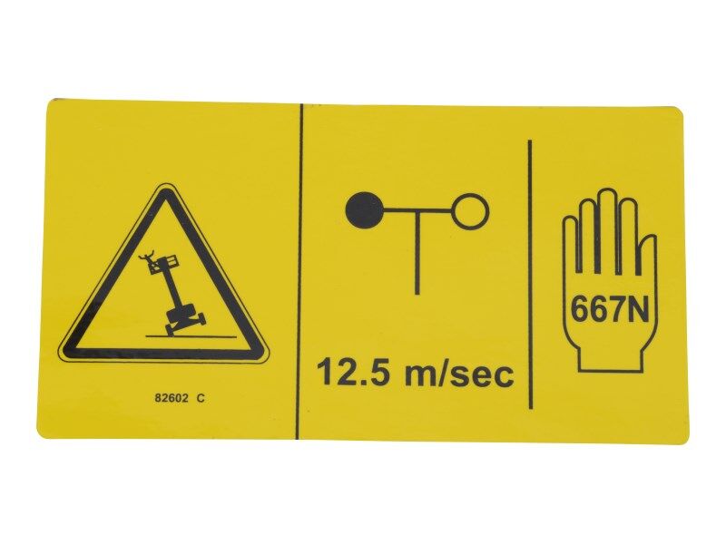 70041059 Decal, Danger, Max Side Frc | JLG