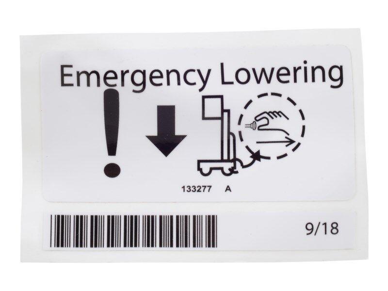 70041565 Emergency Lowering Decal