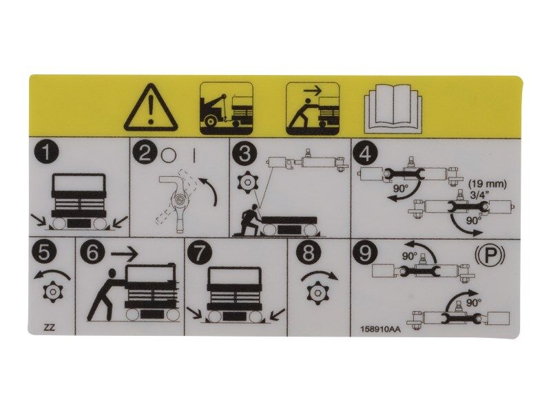 70043116 Decal, Vl Towing Pushing | JLG