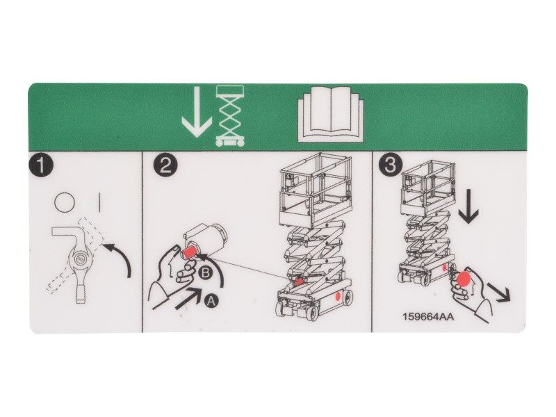 70043125 Decal, Vl Emergency Lowering | JLG