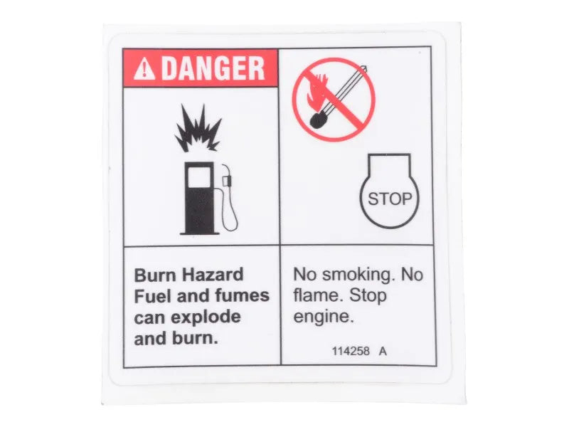 70043284 Decal, Danger, No Smoking | JLG