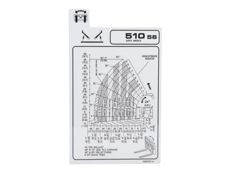 70047071 Decal, Load Chart | JLG