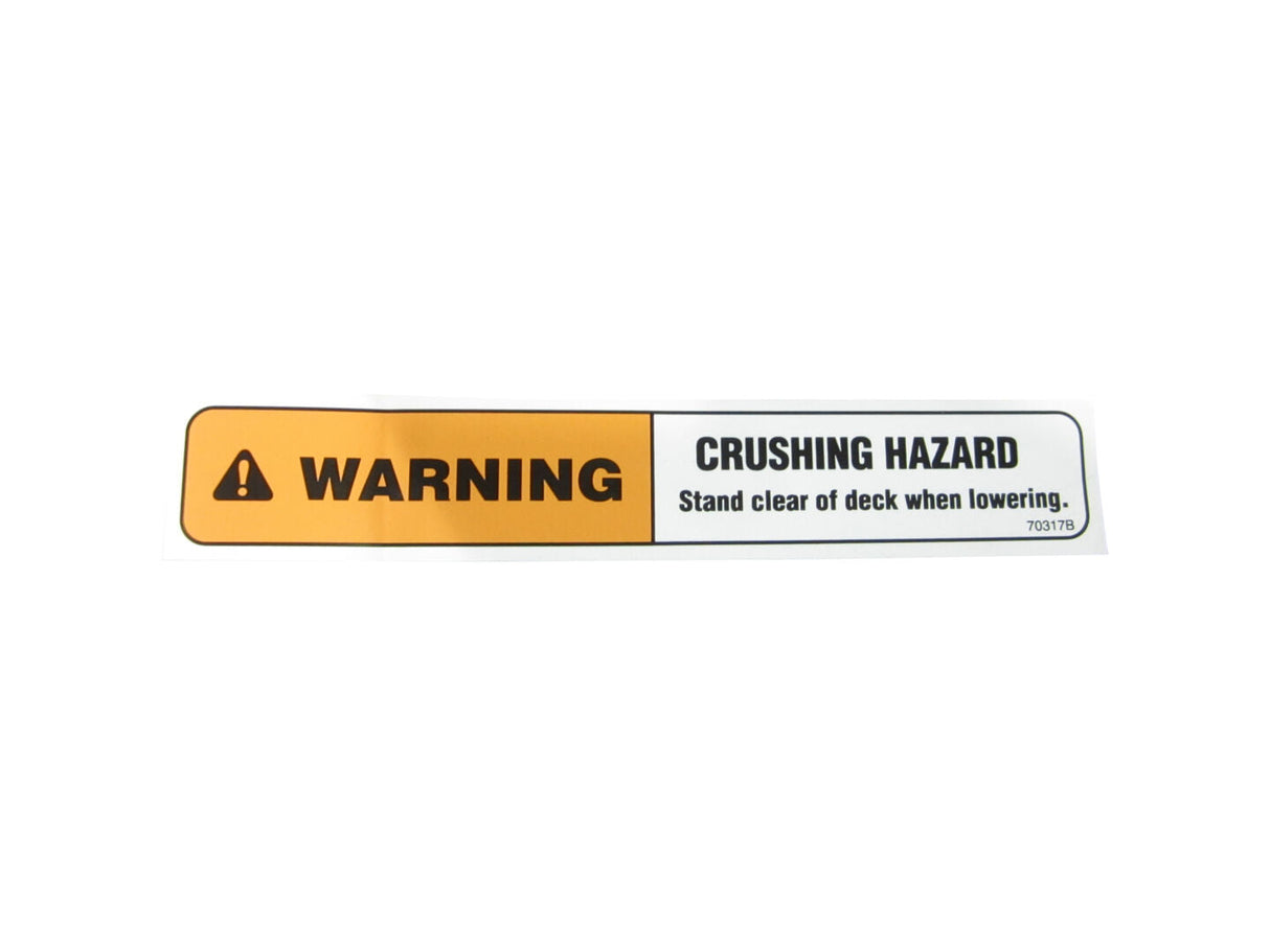 70317 Decal, Crushing Hazard Warning | JLG