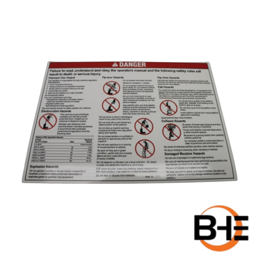 Part Number 72141GT General Safety Runabout Decal