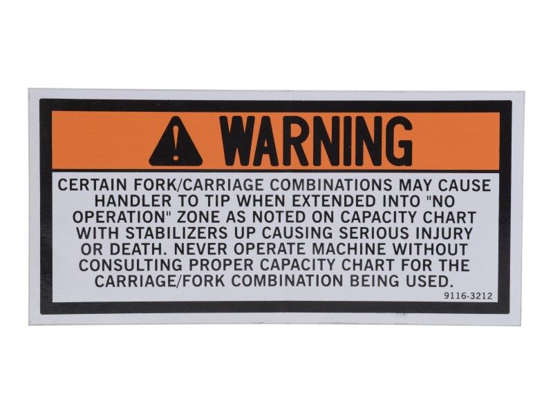 91163212 Decal - Warning | JLG