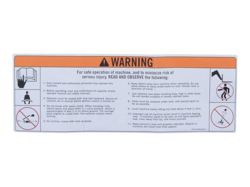 91503098 Safety Oper Decal