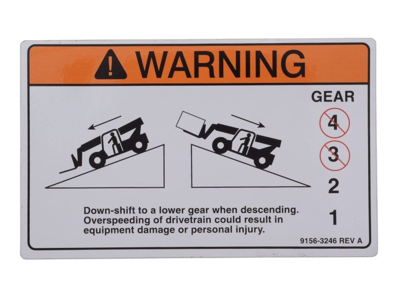 91563246 Decal, Warning Overspeed | JLG